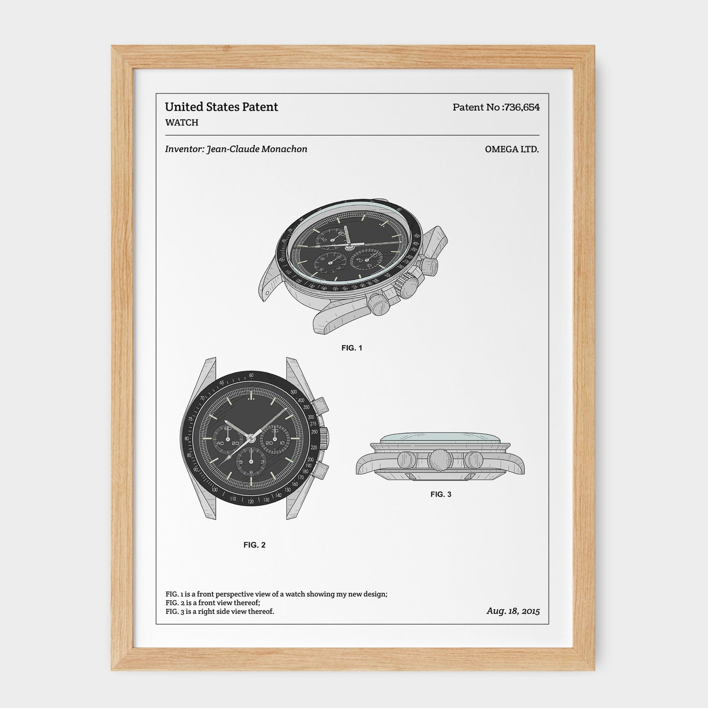 Affiche de brevet - Omega Speedmaster