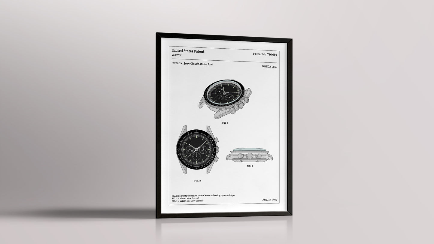 Affiche de brevet - Omega Speedmaster