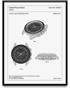 Affiche de brevet - Omega Speedmaster