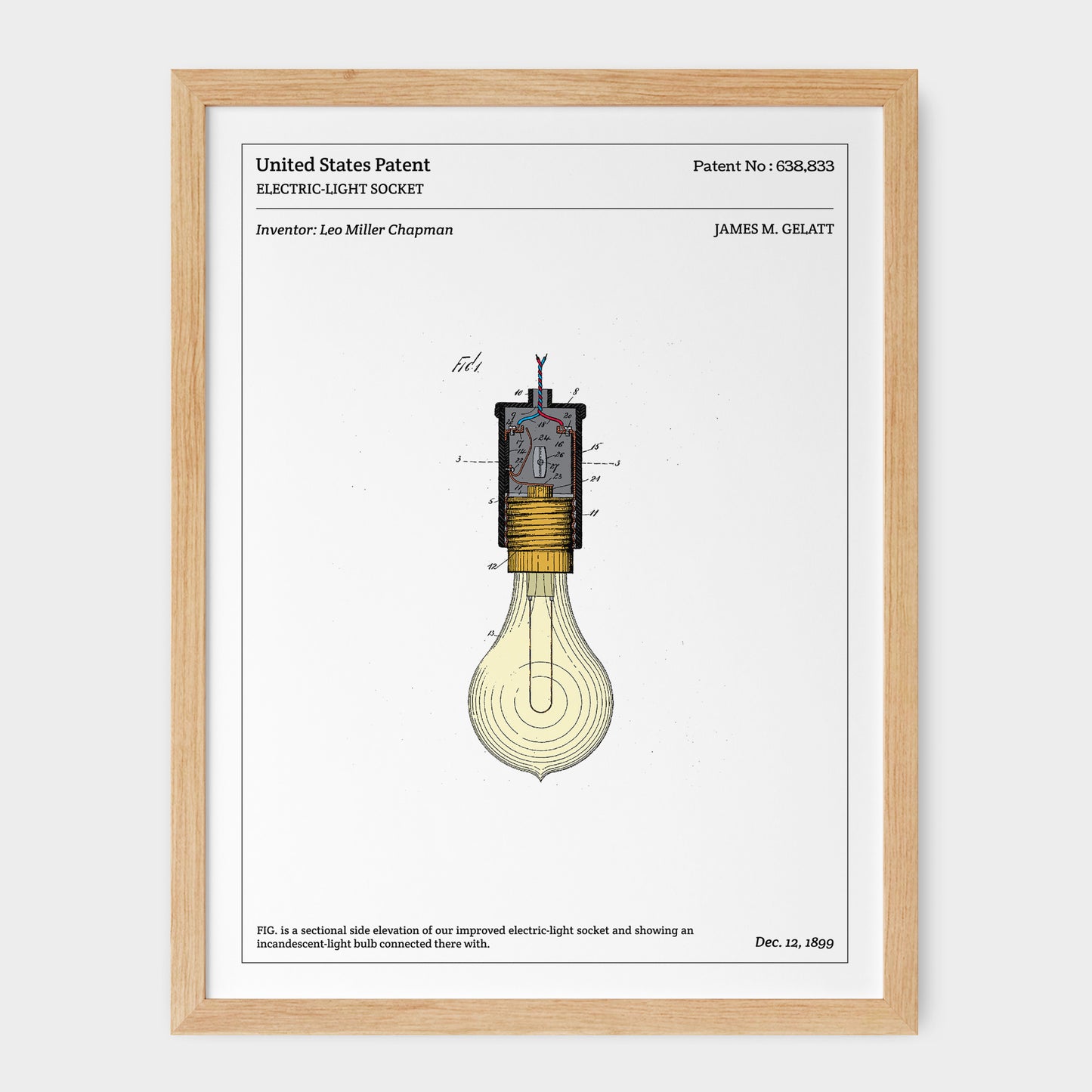 Affiche de brevet - Ampoule électrique