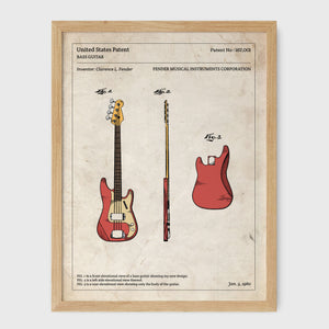 Affiche de brevet - Basse Fender