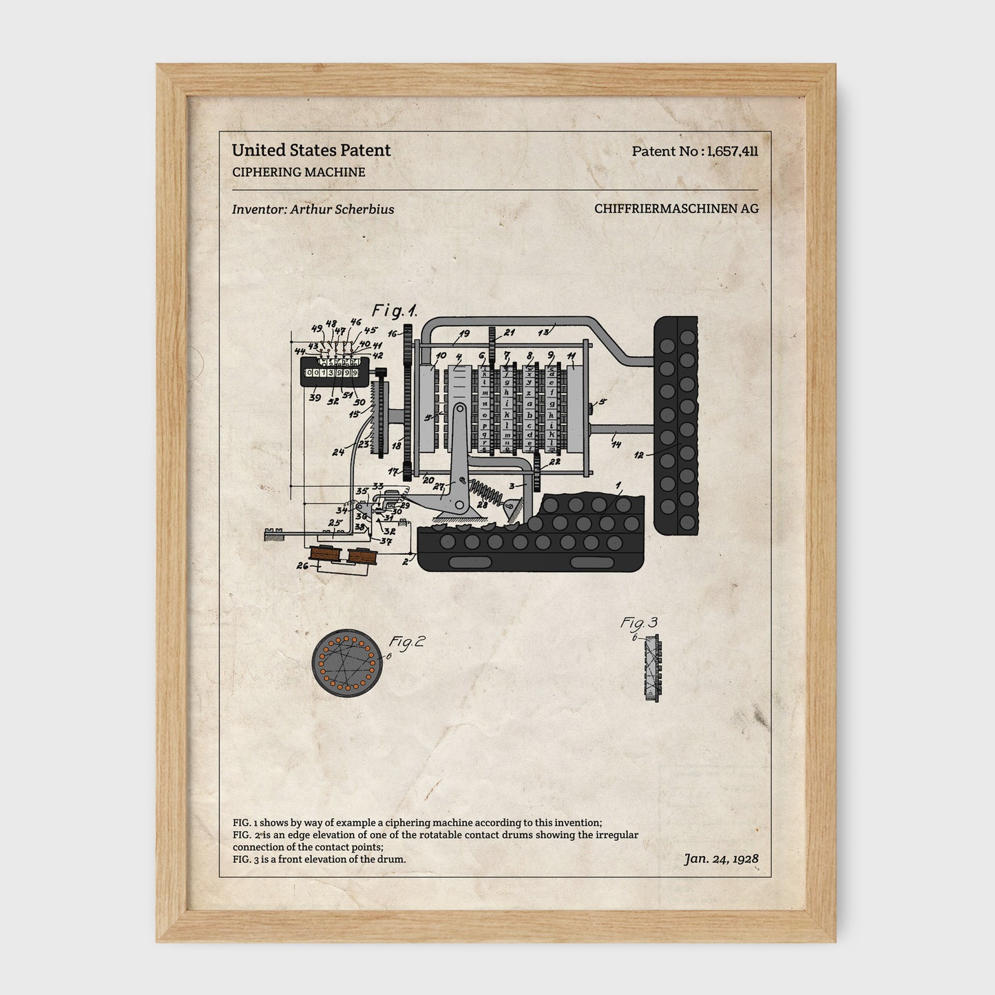 Affiche de brevet - Enigma
