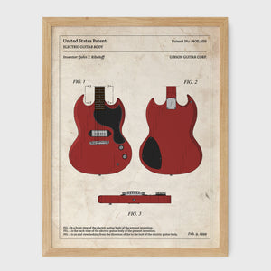Affiche de brevet - Gibson SG