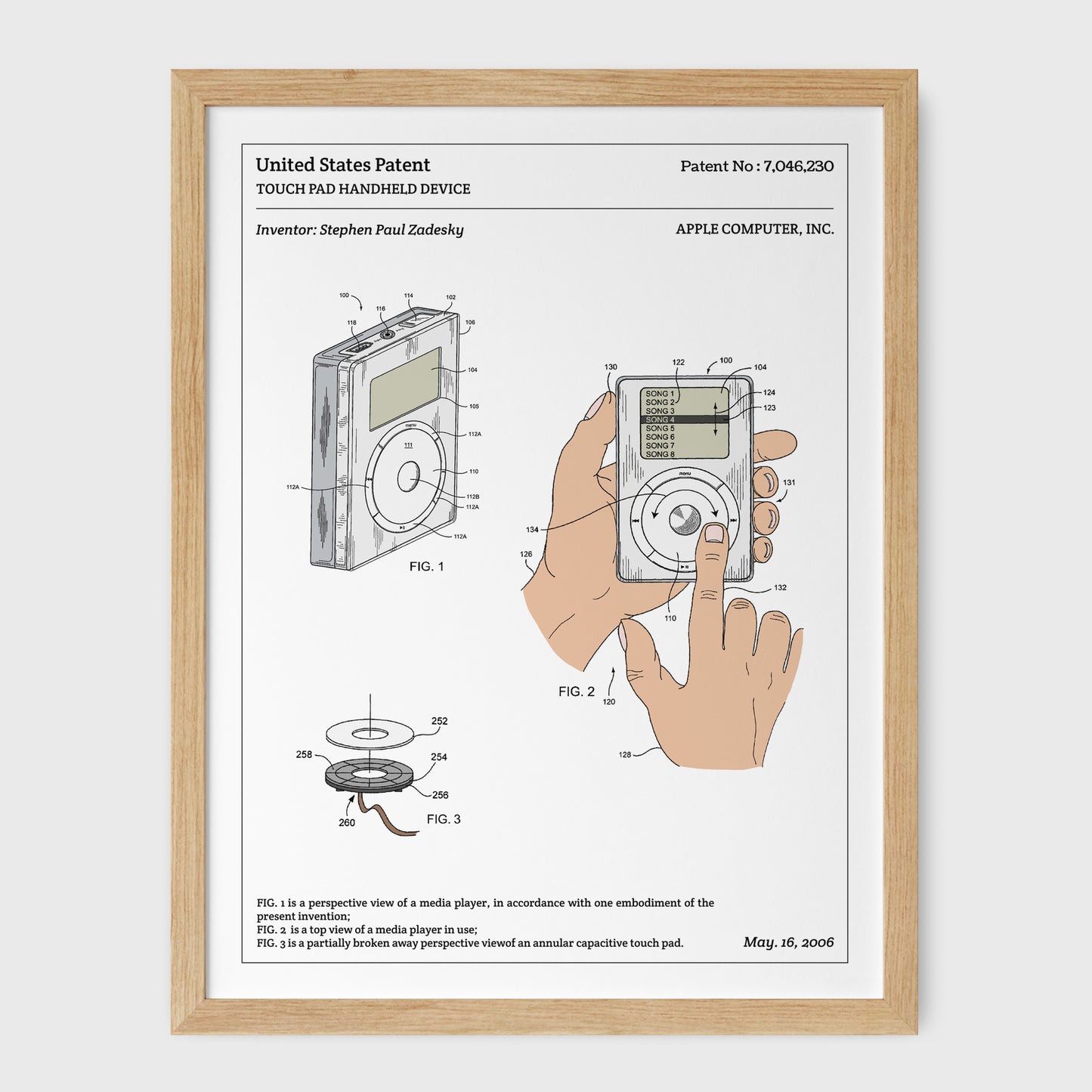Affiche de brevet - iPod