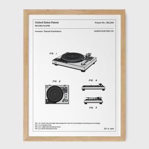 Affiche de brevet - Platine Vinyle
