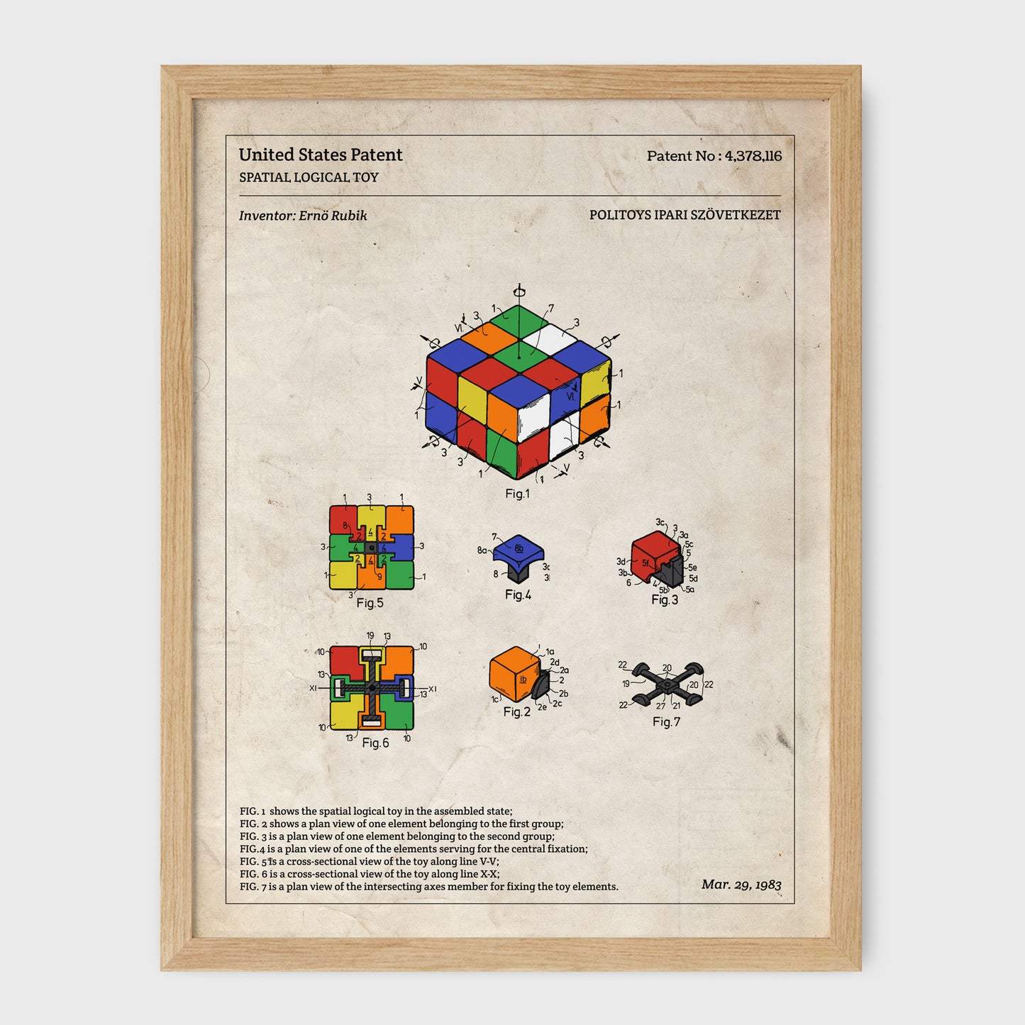 Affiche de brevet - Rubik's Cube