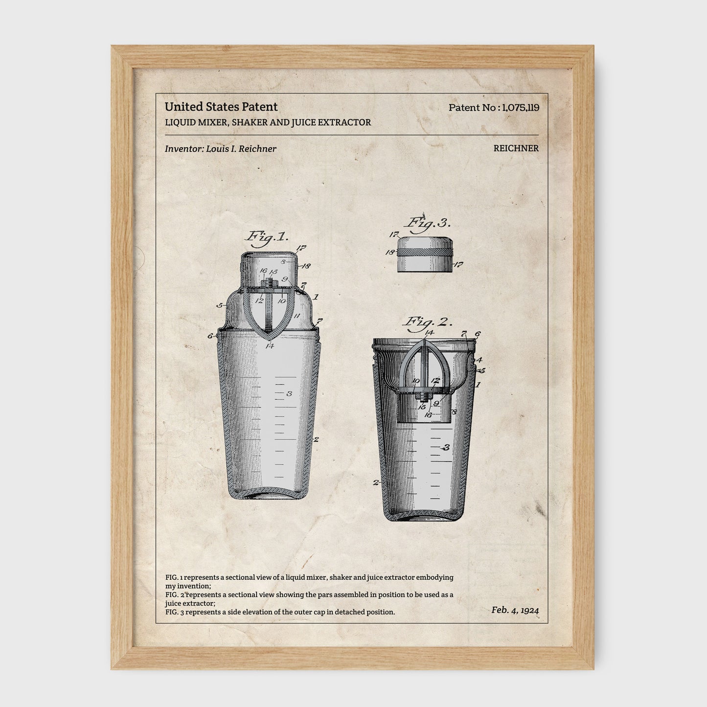 Affiche de brevet - Shaker