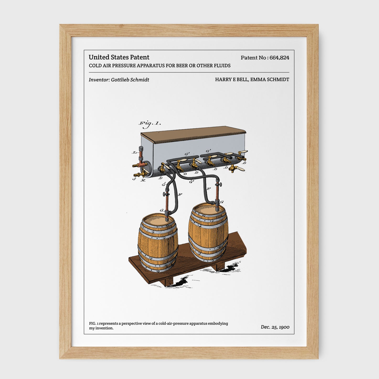Affiche de brevet - Tireuse à bière
