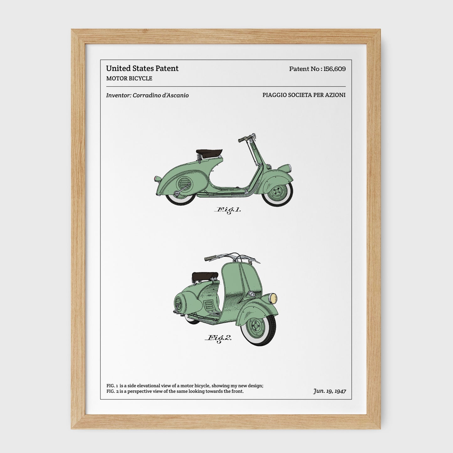 Affiche de brevet - Vespa