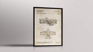 Affiche de brevet - Avion des frères Wright