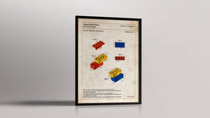 Affiche de brevet - Briques LEGO