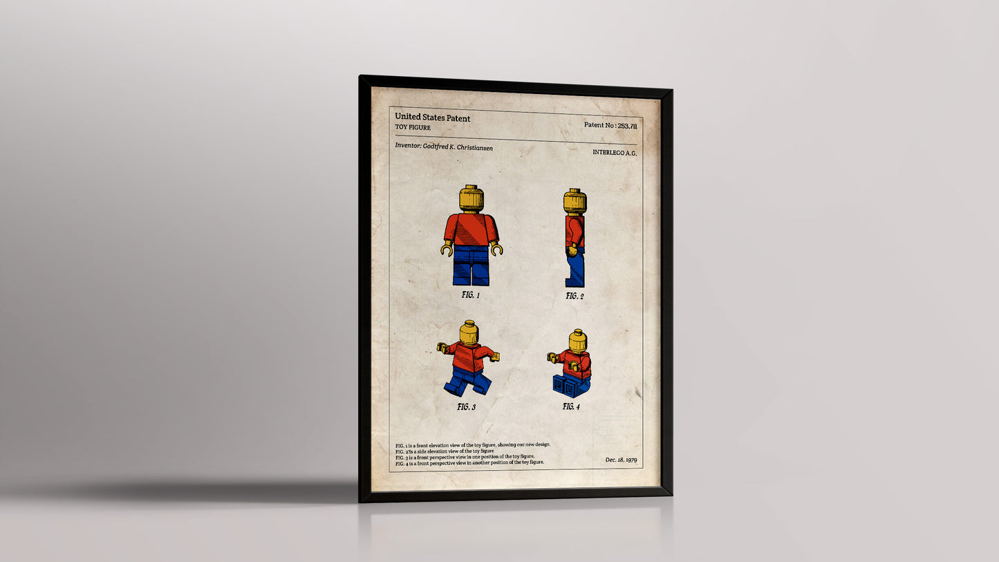 Affiche de brevet - Figurine LEGO