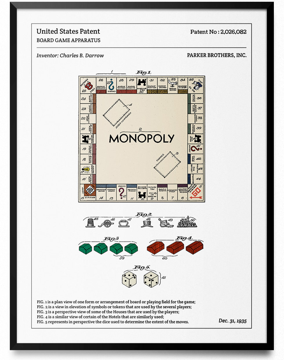 Affiche de brevet - Monopoly