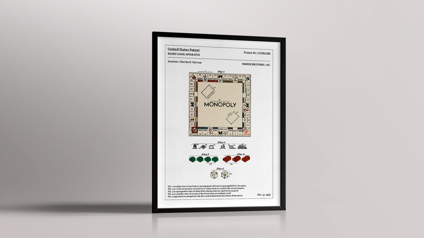 Affiche de brevet - Monopoly