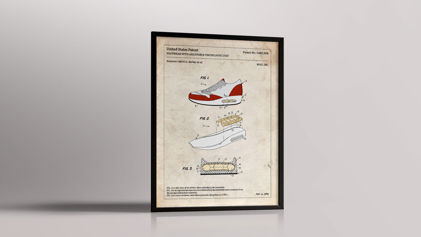 Affiche de brevet - Nike Air Max
