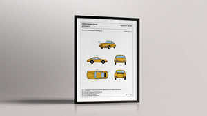 Affiche de brevet - Porsche 911 - L'Affiche Technique