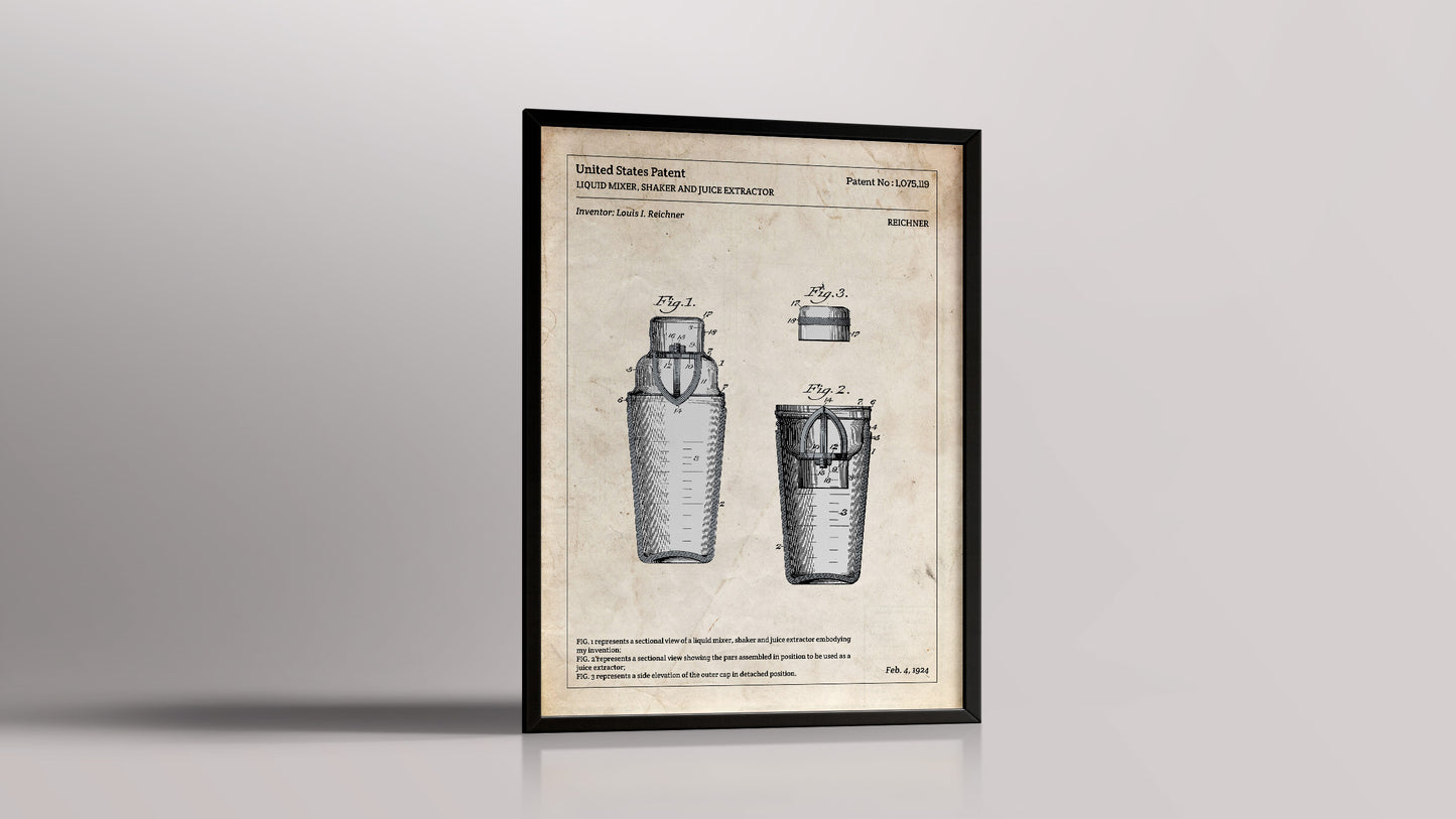 Affiche de brevet - Shaker