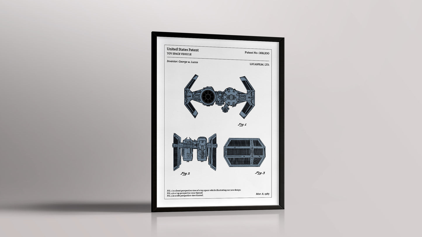 Affiche de brevet - Star Wars - Tie Bomber