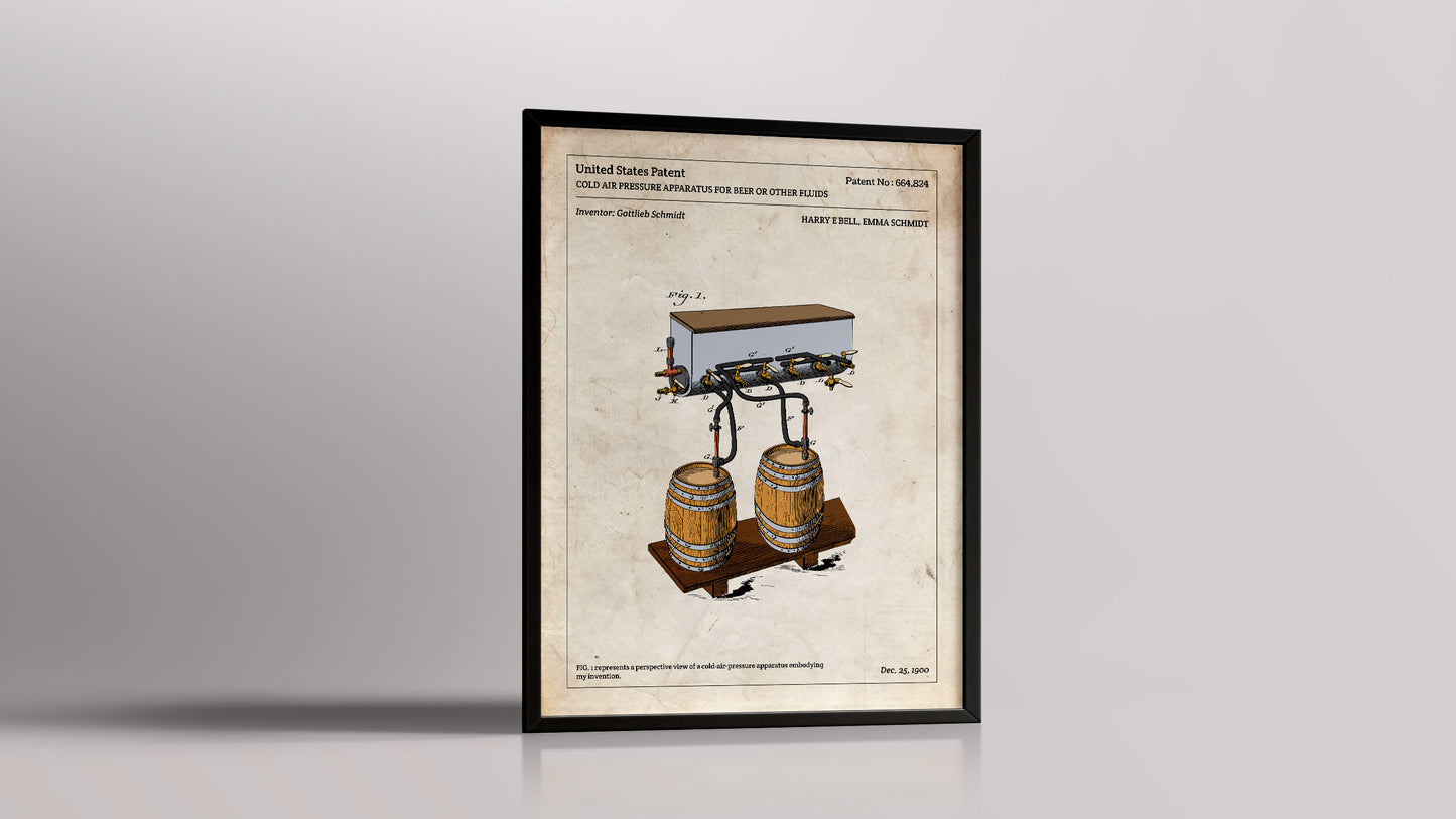 Affiche de brevet - Tireuse à bière