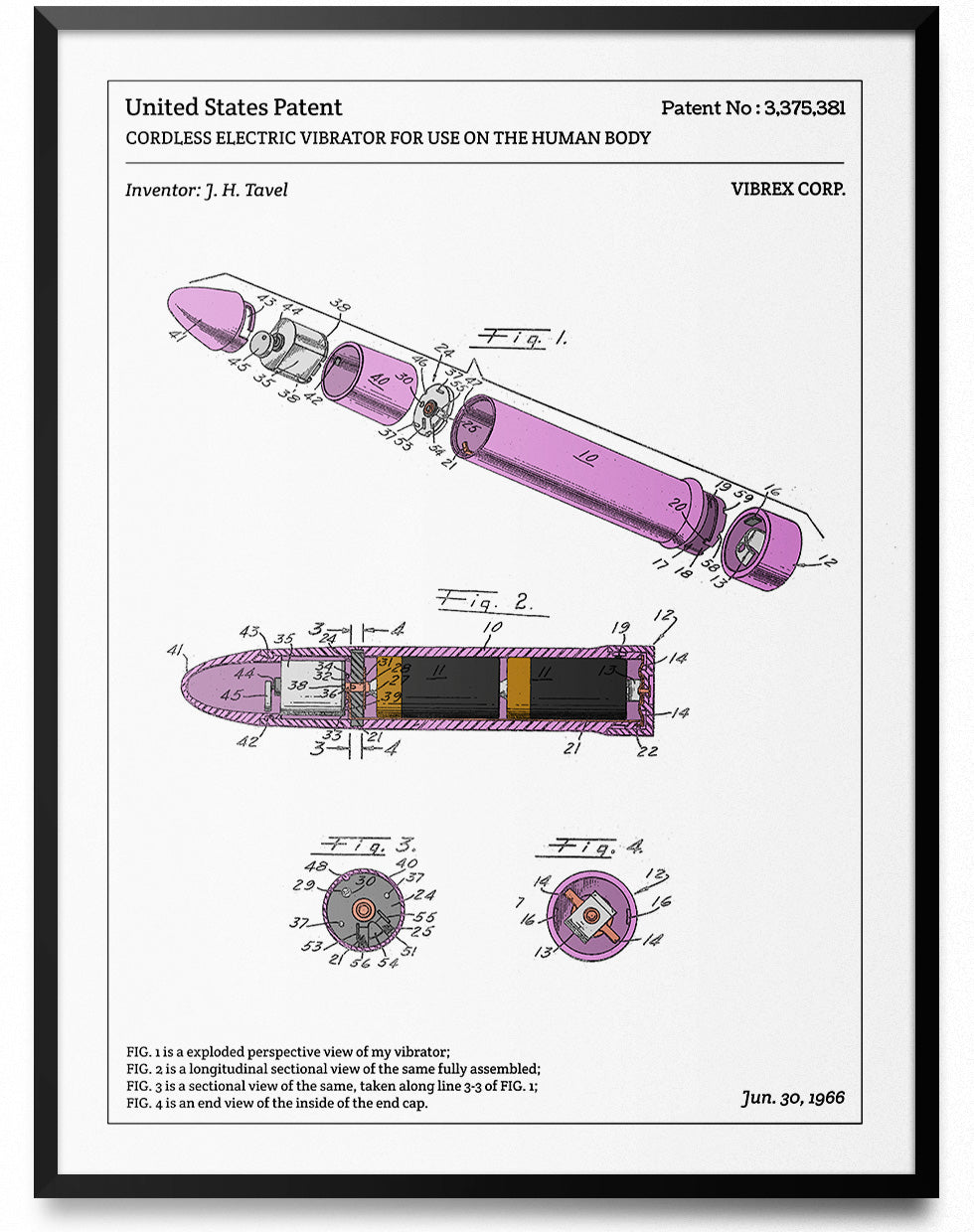 Affiche de brevet - Vibromasseur
