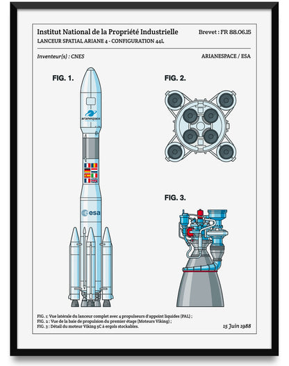 Affiche de brevet - Ariane IV