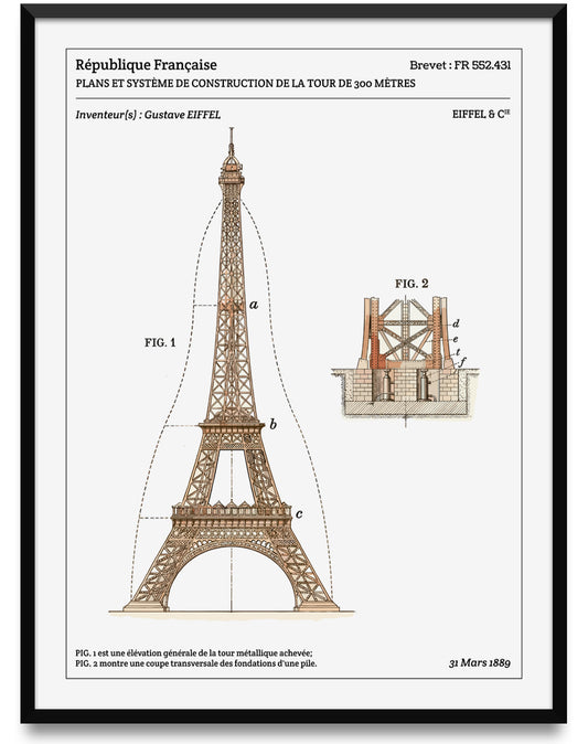 Affiche de brevet - Tour Eiffel