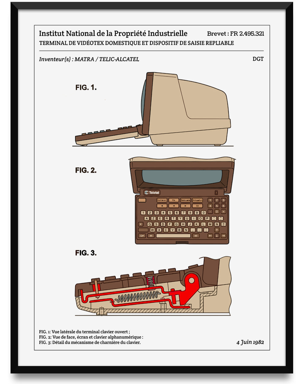 Affiche de brevet - Minitel
