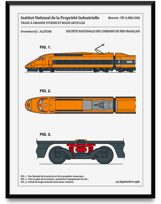 Affiche de brevet - TGV