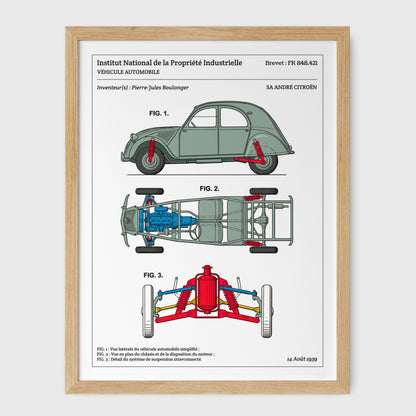 Affiche de brevet - Citroën 2CV