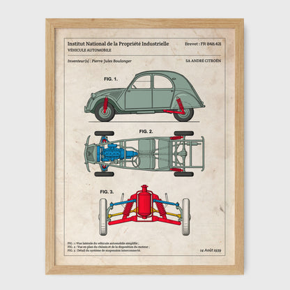 Affiche de brevet - Citroën 2CV