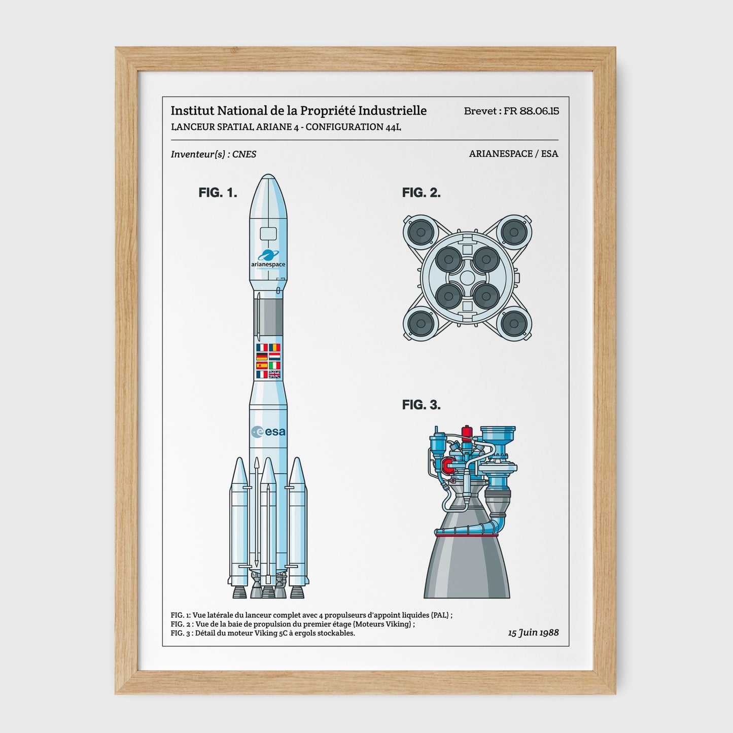 Affiche de brevet - Ariane IV