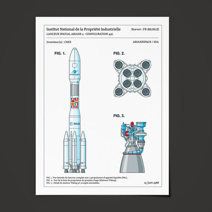 Affiche de brevet - Ariane IV