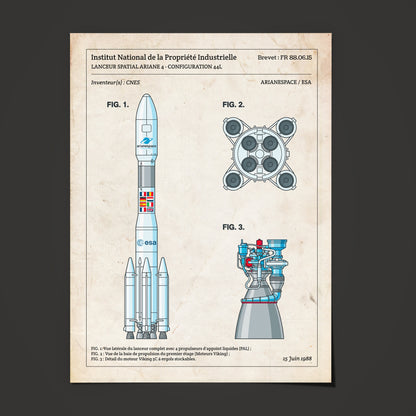 Affiche de brevet - Ariane IV