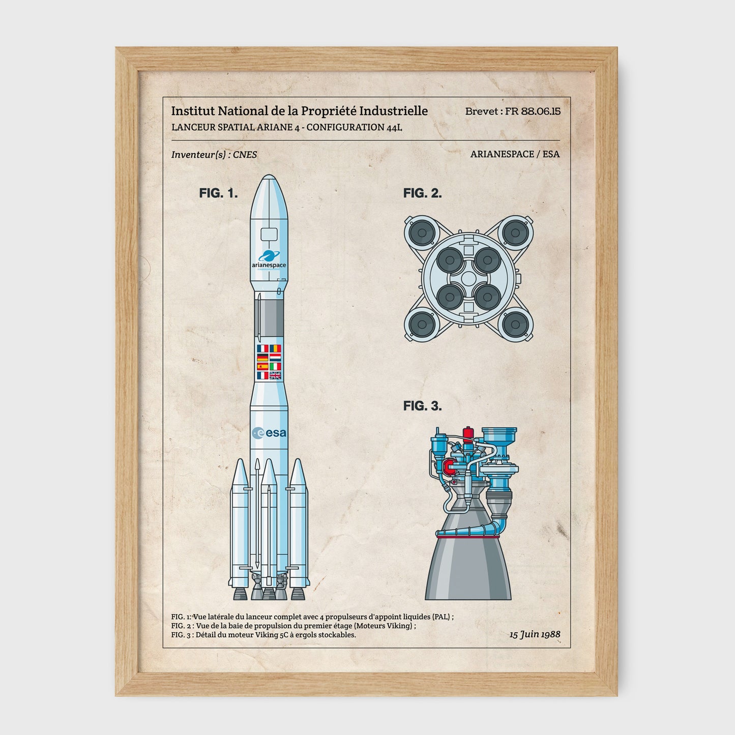 Affiche de brevet - Ariane IV