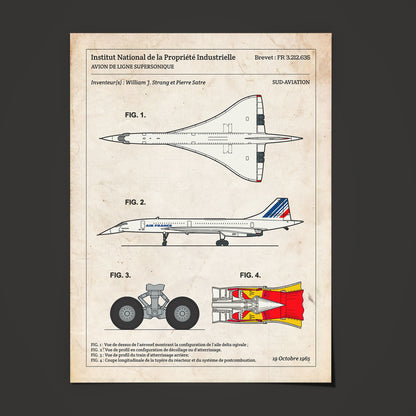 Affiche de brevet - Concorde