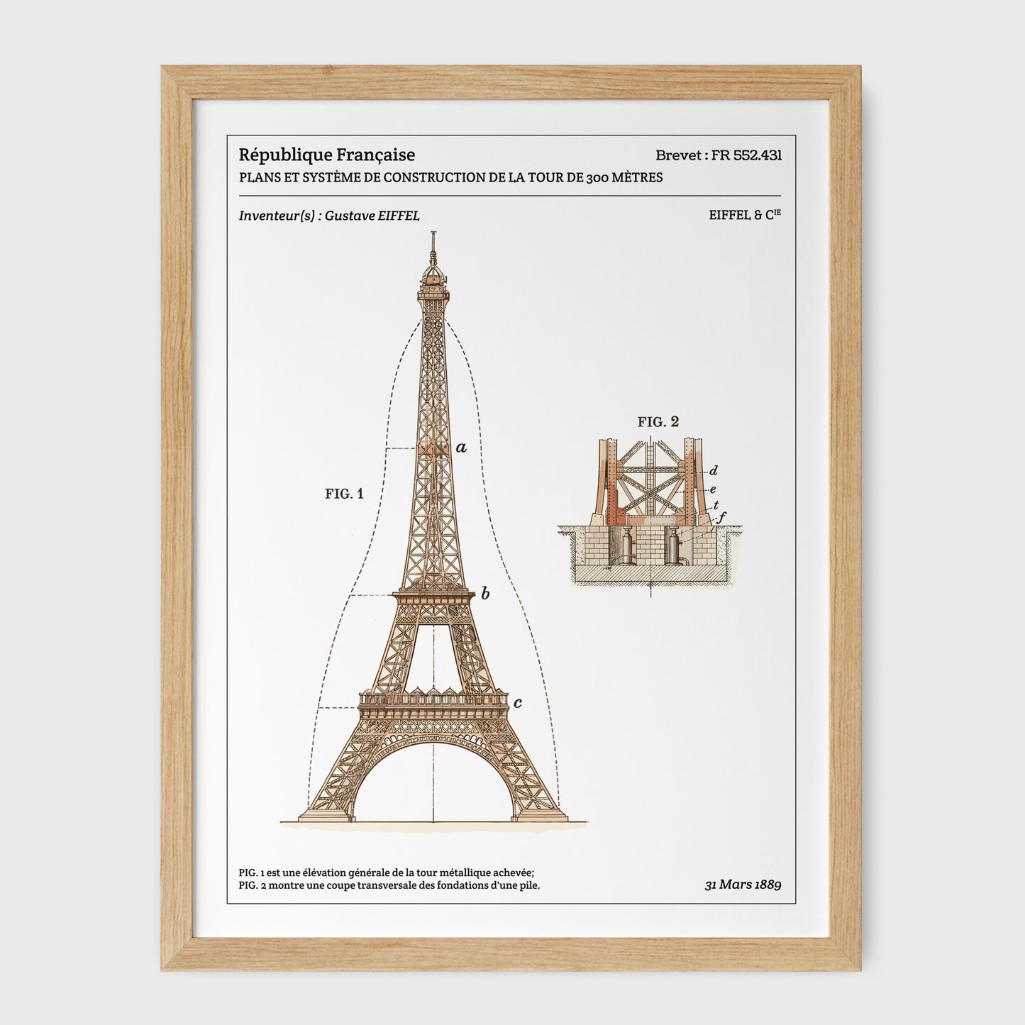 Affiche de brevet - Tour Eiffel