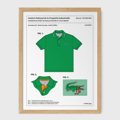 Affiche de brevet - Polo Lacoste