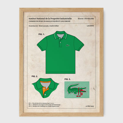 Affiche de brevet - Polo Lacoste