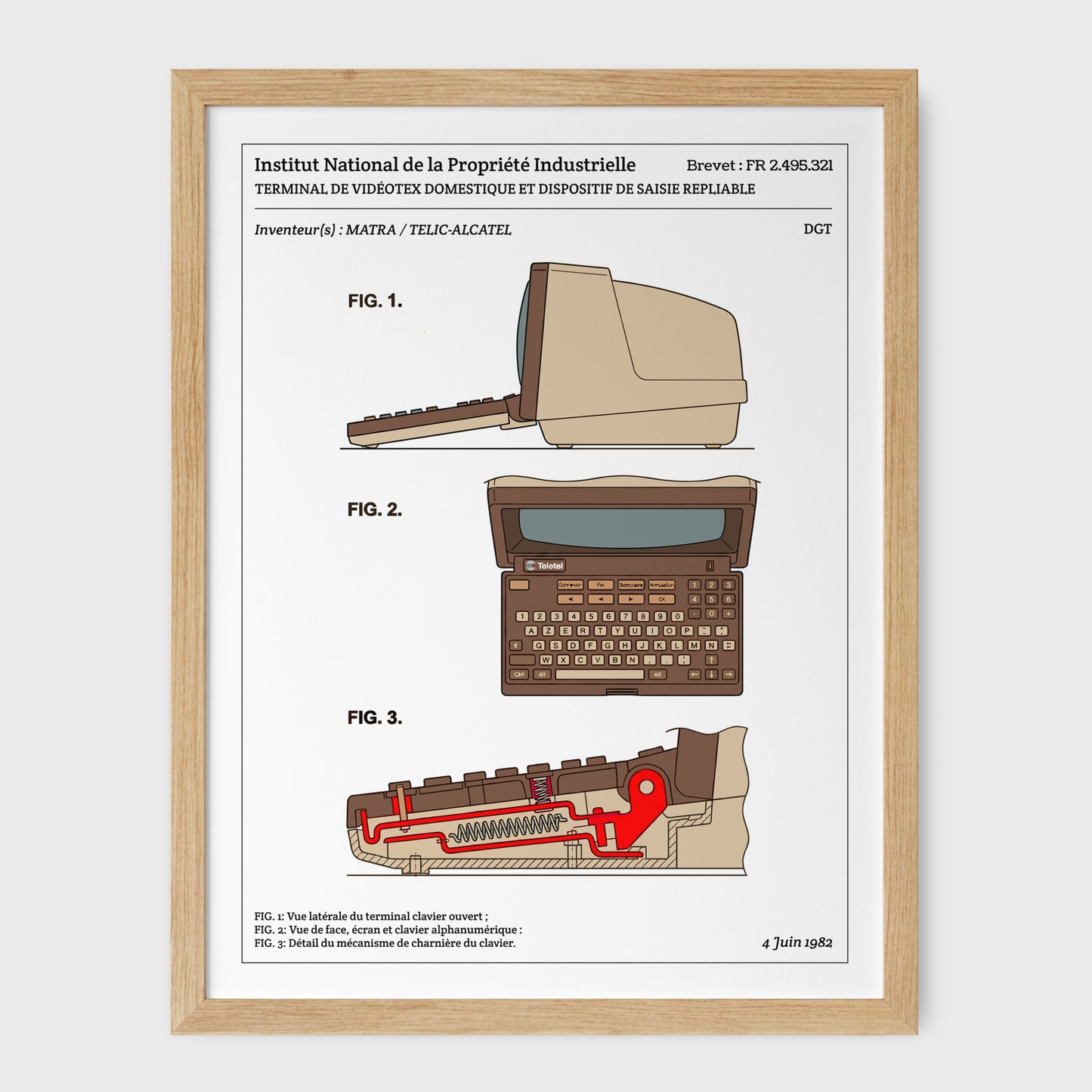 Affiche de brevet - Minitel