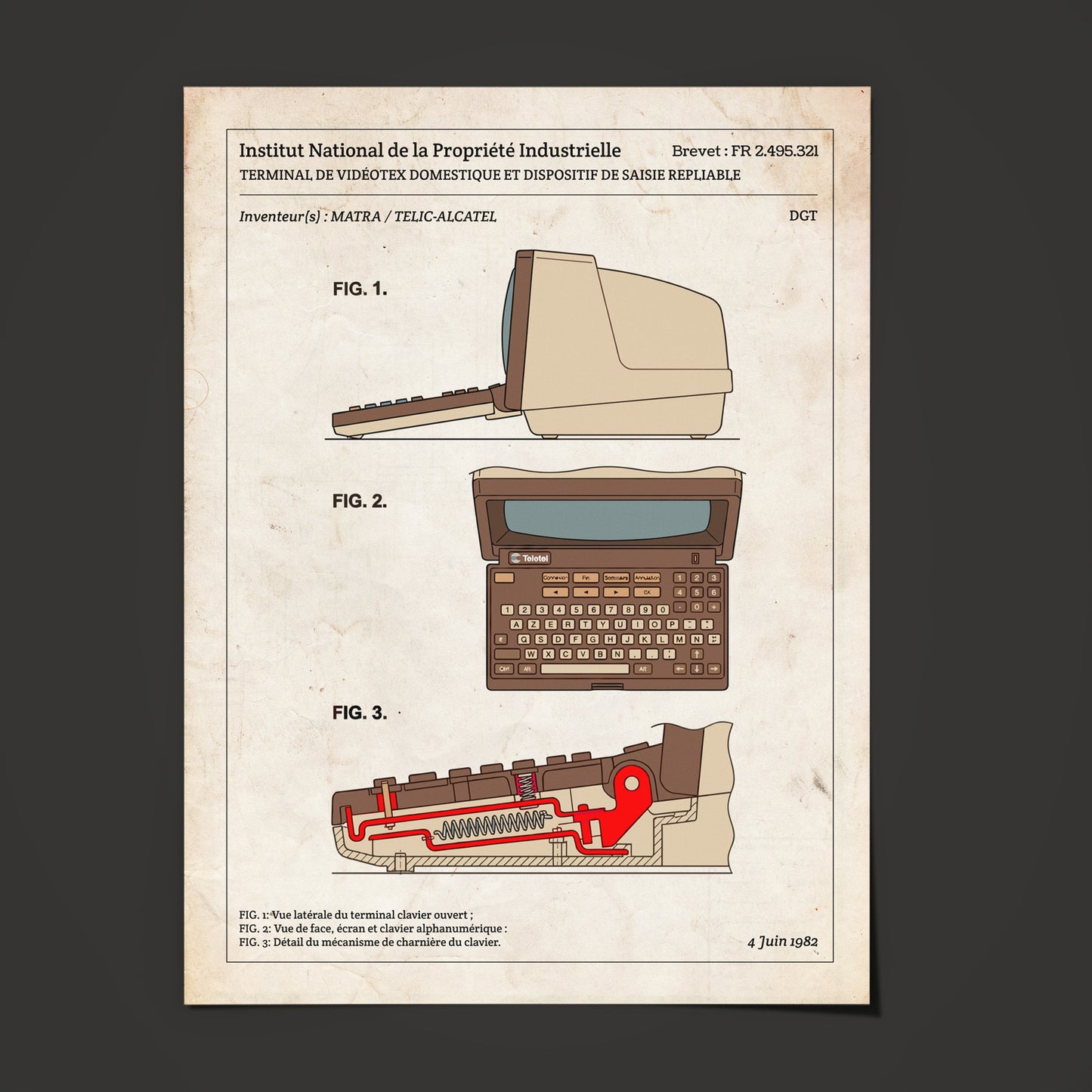 Affiche de brevet - Minitel