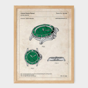 Affiche de brevet - Rolex Submariner