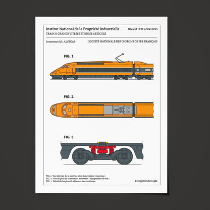 Affiche de brevet - TGV