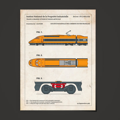 Affiche de brevet - TGV