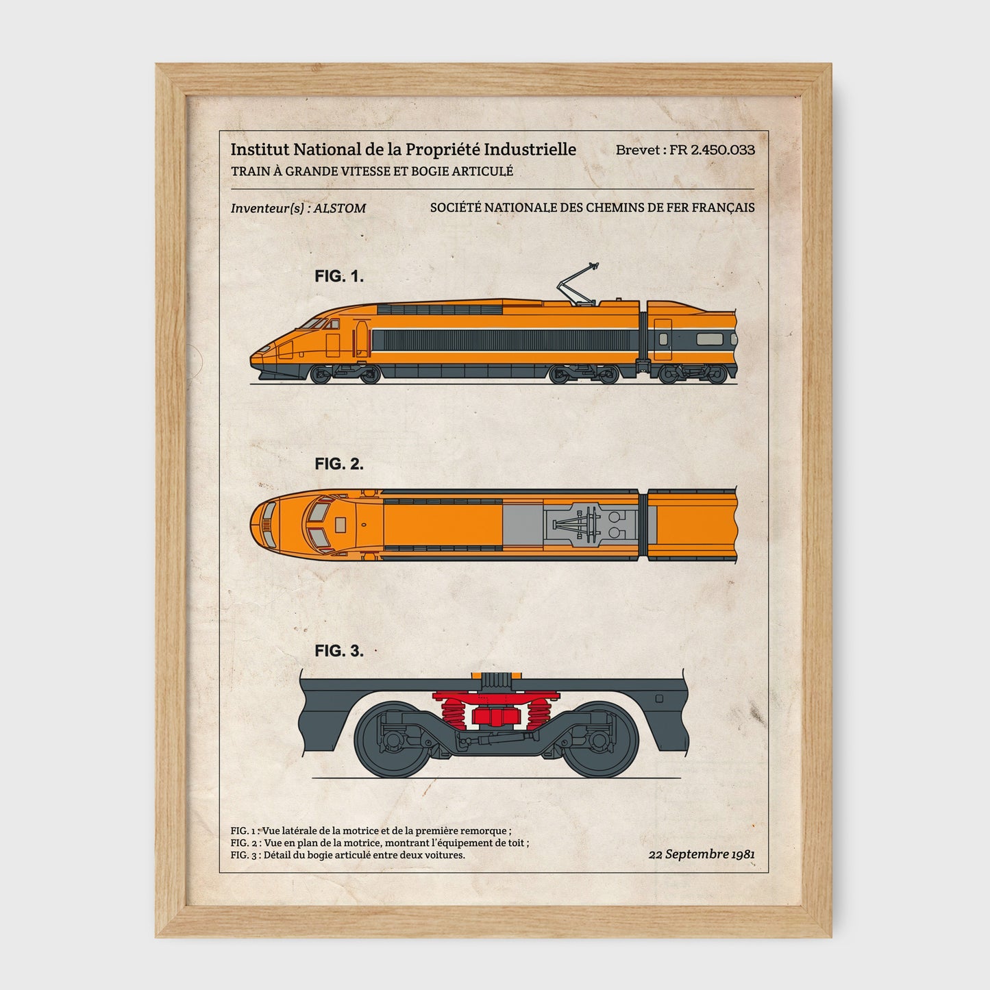 Affiche de brevet - TGV