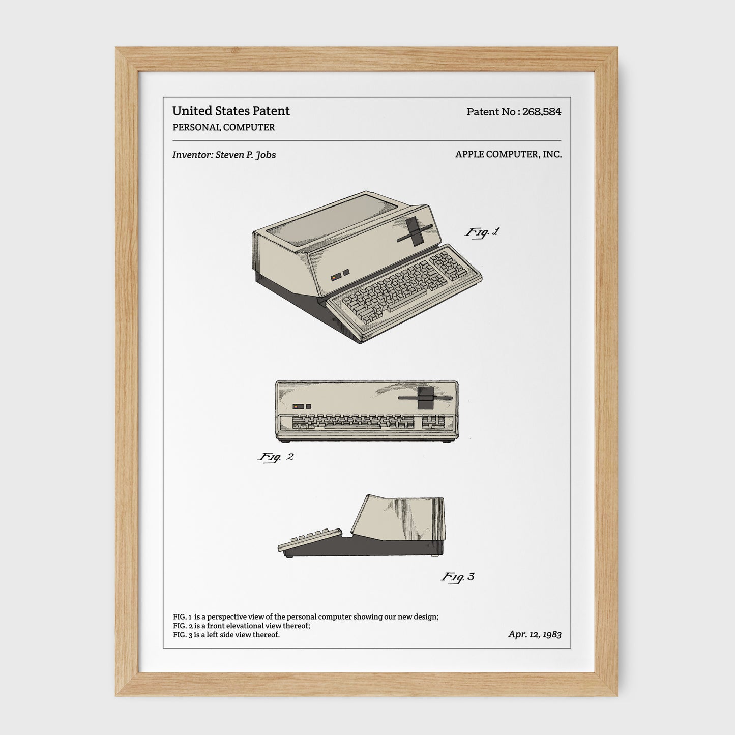 Affiche de brevet - Apple III