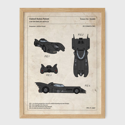 Affiche de brevet - Batmobile