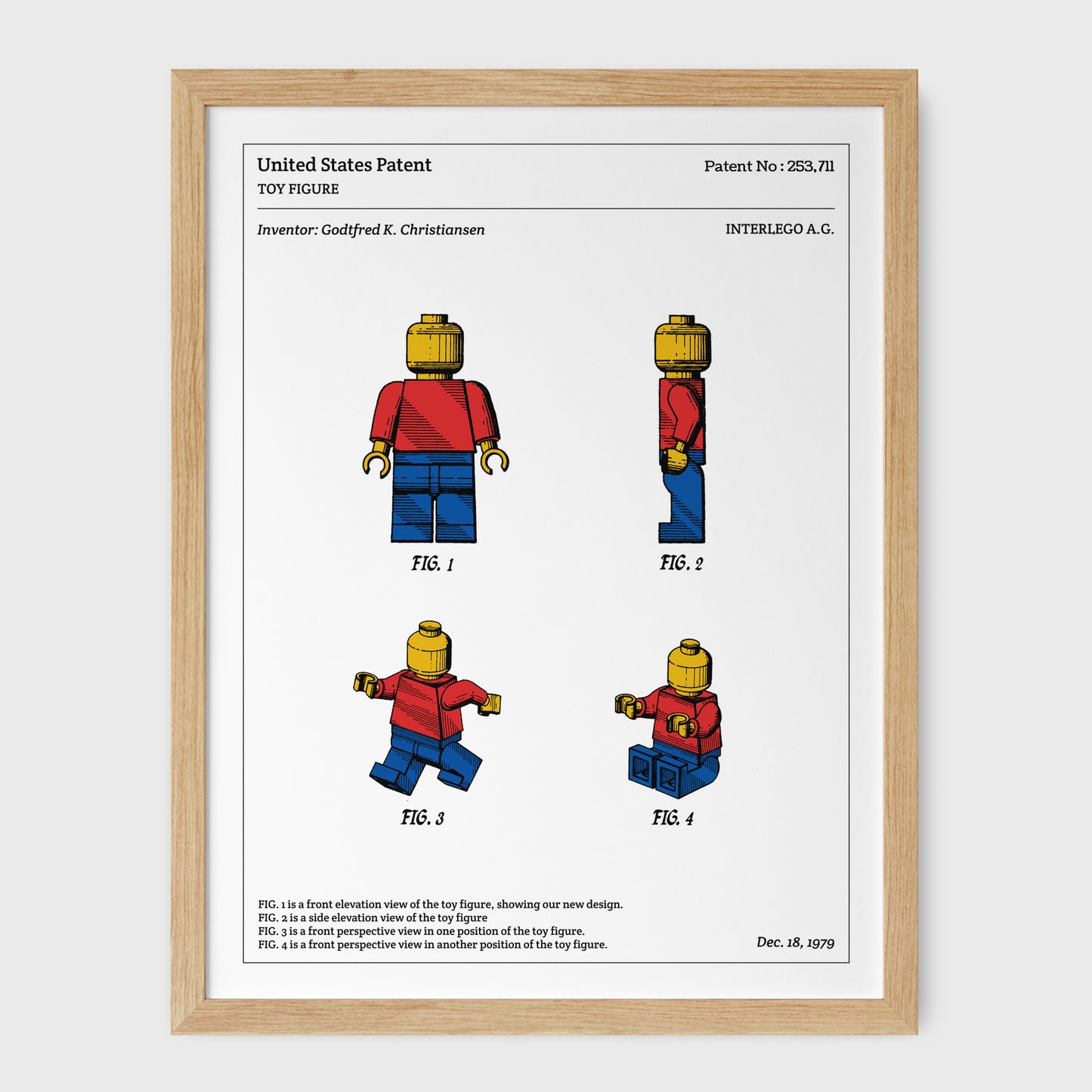 Affiche de brevet - Figurine LEGO