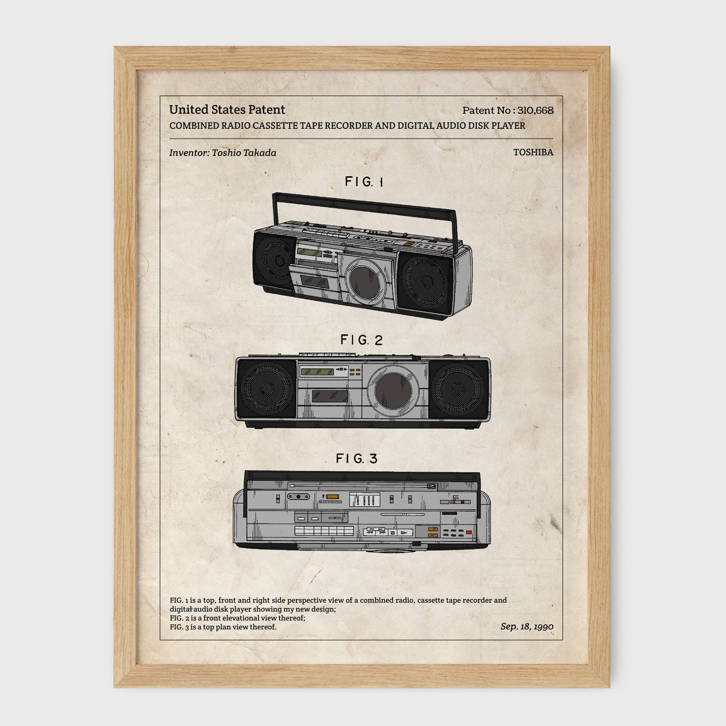 Affiche de brevet - Boombox