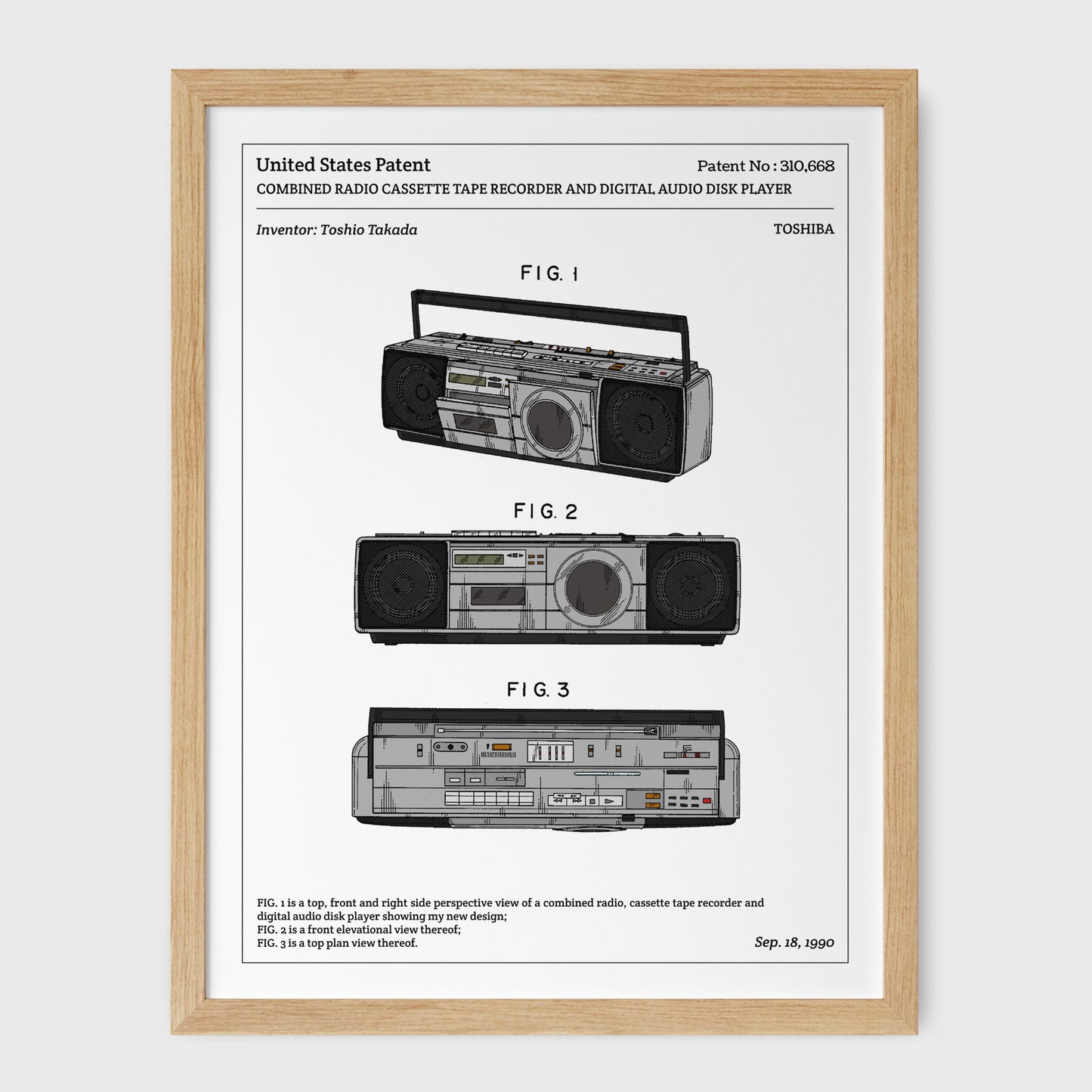 Affiche de brevet - Boombox