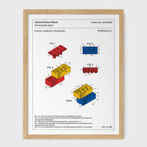 Affiche de brevet - Briques LEGO